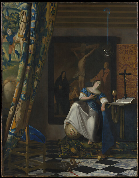 Allegory of the Catholic Faith, Johannes Vermeer, ca. 1670–72
