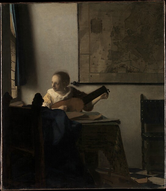 Young Woman with a Lute, Johannes Vermeer, ca. 1662–63
