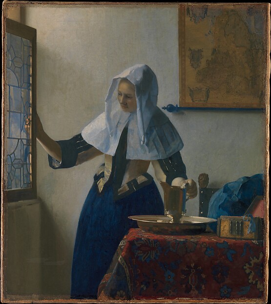 Young Woman with a Water Pitcher, Johannes Vermeer, ca. 1662